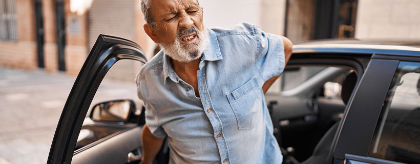 auto accident injury patient in need of back pain treatment in Dublin