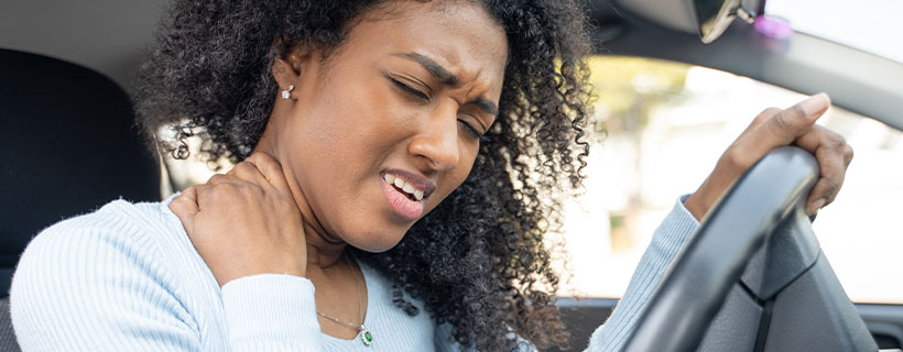 auto accident injury patient in need of neck pain treatment in Dublin