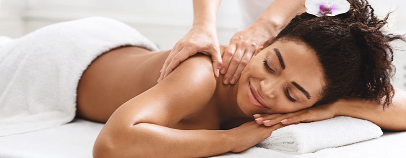 patient receiving massage therapy care in Dublin